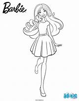 Barbie Coloring Pages Kitty Hellokids Her Color Disney Print Cuddly Printable Colouring Girl Cute Cartoon Drawing Kitten Book Online Girls sketch template