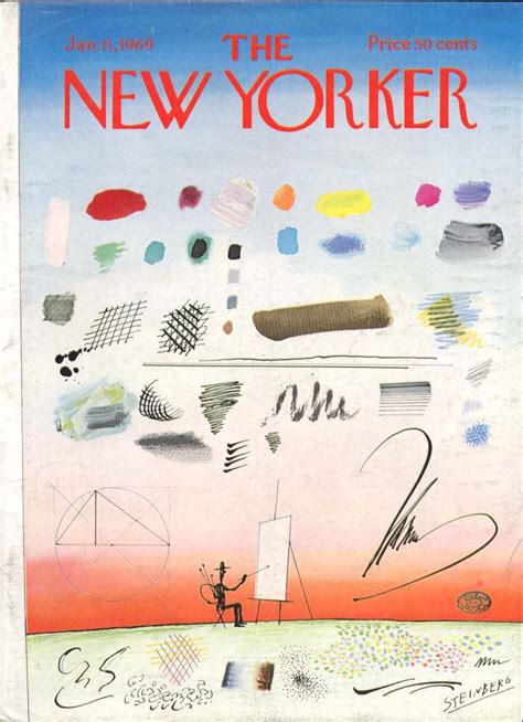 The New Yorker Cover Jan 11 1969 Saul Steinberg New Yorker Covers