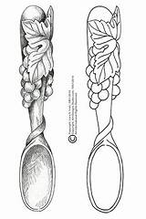 Welsh Spoon Carving Spoons Wood Irish Patterns Pattern Lsirish Lora sketch template