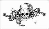 Tattoo Skull Gothic Sugar Tattoos Sketches Designs Drawings Stencil Goth Filigree Wallpaper Girls Candy Men Mexican Background sketch template