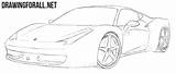Ferrari 458 Draw Italia Drawing Cars Drawingforall Step Wheels Stepan Ayvazyan Tutorials Posted sketch template