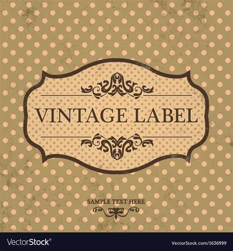 vintage label design  retro background vector image