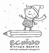 Natale Colorare Echino Buon Bambino Giornale Scritta sketch template