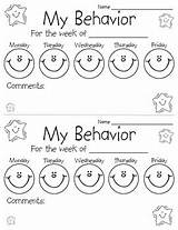 Behavior Chart Sheet Preschool Daily Classroom Kids Report Behaviour Parents Kindergarten Coloring Parent Weekly Behavioral Teacherspayteachers Simple Color Management System sketch template
