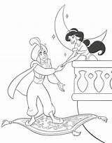 Aladdin Jasmine Coloring Pages Kids Disney Children Funny Printable sketch template