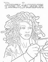 Percy Jackson Coloring Pages Medusa Printable Hellokids Via sketch template