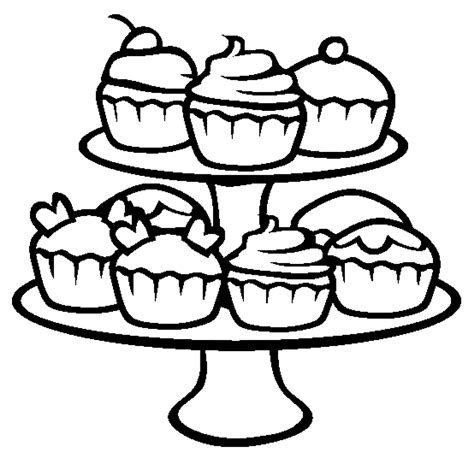 cute cupcakes drawing  getdrawings