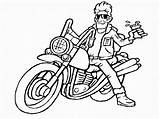 Motorcycle Guy Cool His Coloring Pages Categories sketch template