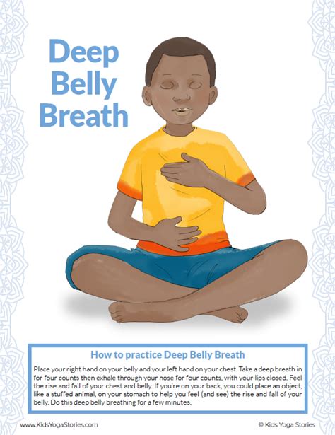 breathing exercises  kids posters printable kids yoga stories