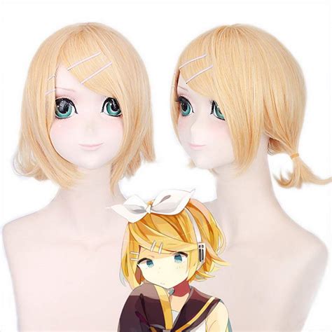 Cogeter Kagamine Rin Len Anime Cosplay Makeup Wig Beauty