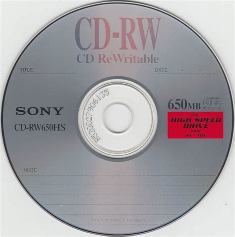 Sony Cd R And Cd Rw Goughs Tech Zone