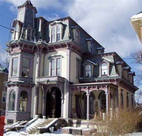 victorian house upstate ny   exterior  left   front facade