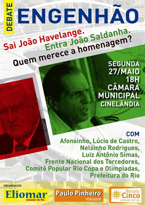 Engenhão Em Debate Eliomar Coelho Psol O Deputado Do Rio