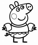 Pig Coloring Pages Peppa sketch template