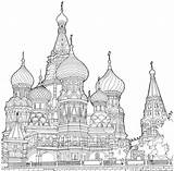 Moscow Colouring sketch template