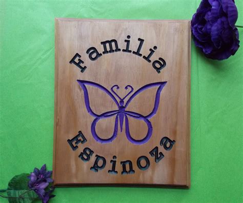 spanish wooden engraved personalized sign home decor personalized