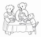 Bears Goldilocks Three Coloring Pages Clipart Printable Template Drawing Color Clip Kids Sketch Print Getdrawings Getcolorings Library Colorings sketch template