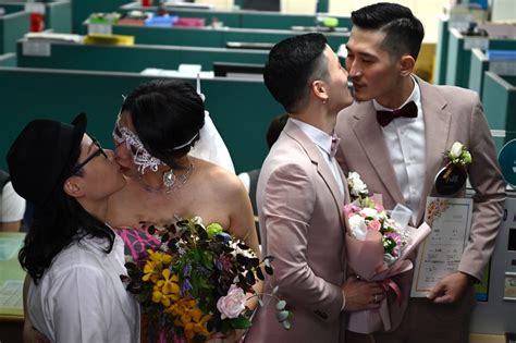 We Do Taiwanese Gay Newly Weds Urge Asia To Follow Suit Hong Kong
