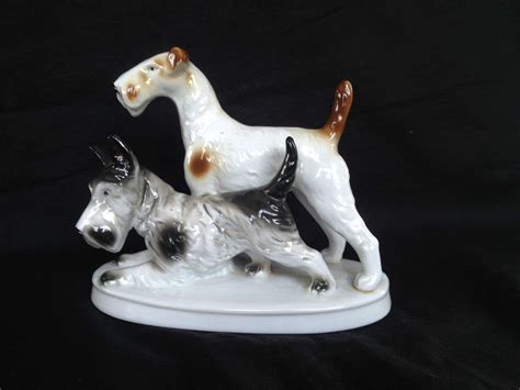 antique german porcelain fox terrier with marks auction for sale item 569715