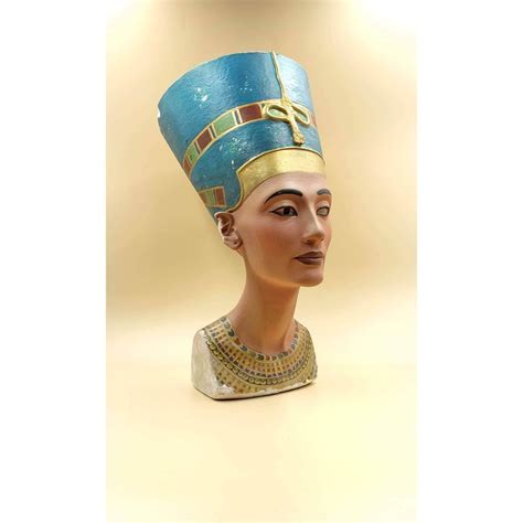 nefertiti bust original colors statue egyptian queen etsy australia