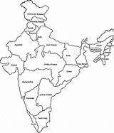 India Map Outline Names State Political sketch template