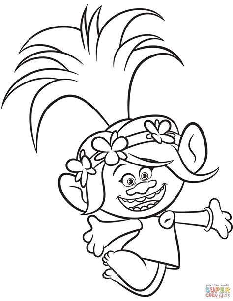 princess poppy coloring pages coloring home