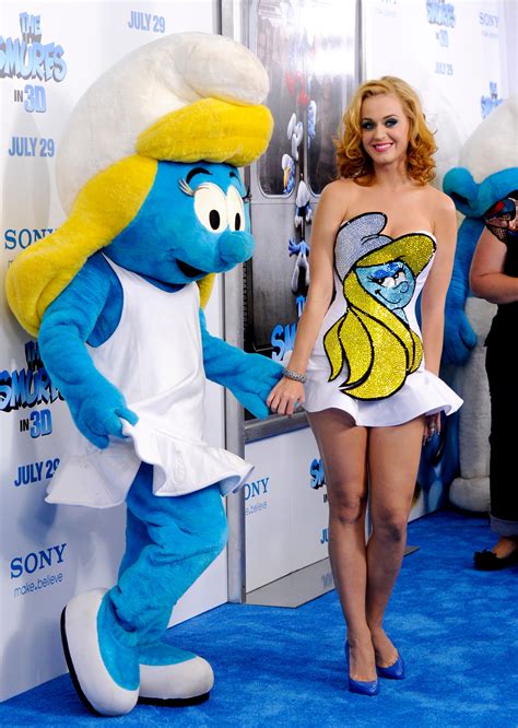 Why Yes Katy Perry Did Wear An Insane Swarovski Crystal Smurf Dress