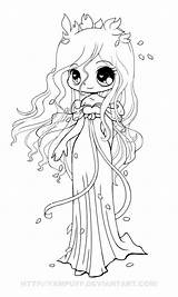 Chibi Coloring Pages Anime Girl Cute Lineart Manga Characters Colorear Adults Print Princess Colour sketch template