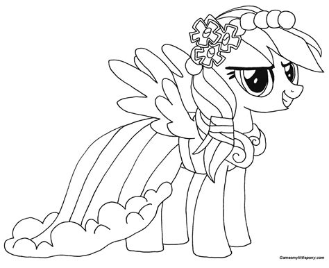 rainbow dash    pony coloring page   pony coloring pages