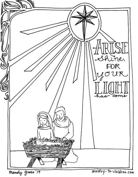 printable christmas nativity coloring pages ministry  childrencom