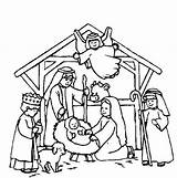 Iisus Nastere Colorat Nativity sketch template