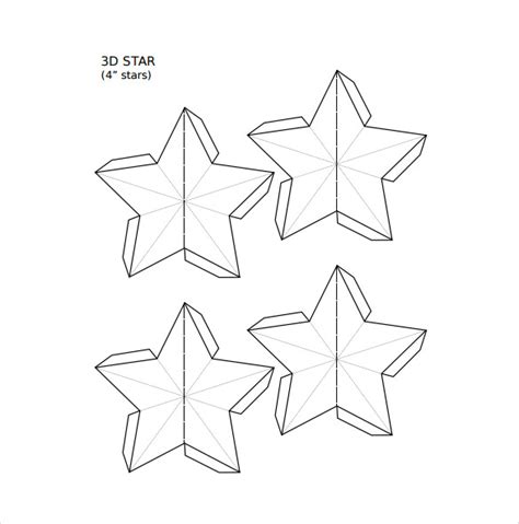 printable star templates sample templates