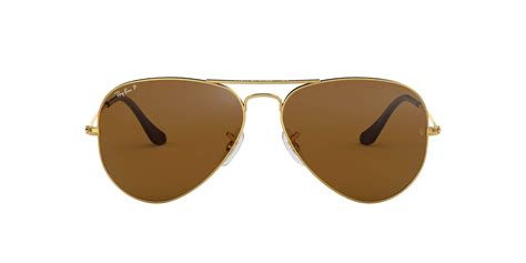 Ray Ban Rb3025 Aviator Classic Polarized Sunglasses In Brown Save 30