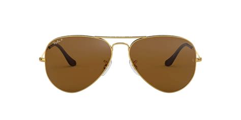 ray ban rb3025 aviator classic polarized sunglasses in brown save 30