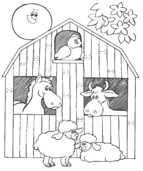 barn animals colouring pages farm coloring pages farm animal