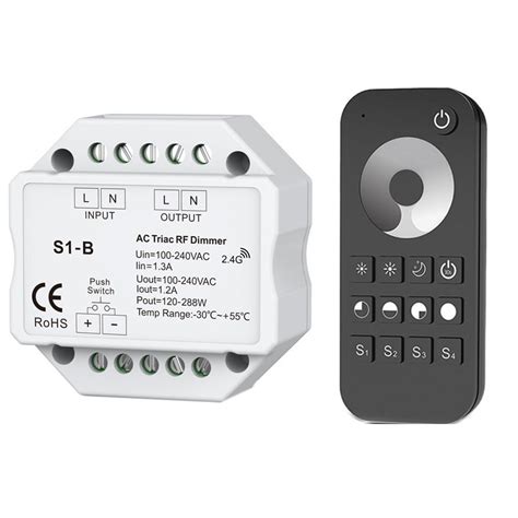 triac led dimmer  vac wireless rf dimmable push switch  remote controller single color