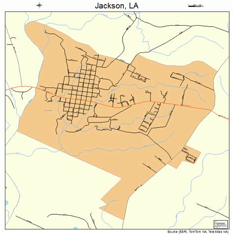 jackson louisiana street map