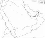 Arabia Map Saudi المملكه السعوديه العربيه Outline Blank Cities Main Boundaries Maps Carte Arabie sketch template