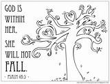 Coloring Fall Pages Psalm Will God She Her Tree Within sketch template