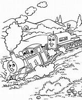 Thomas Coloring Tank Engine Pages Kids Print Color sketch template