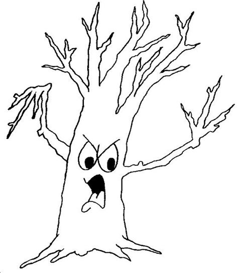 halloween tree coloring pages tree coloring page halloween trees