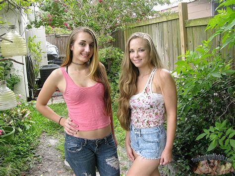 two amateur teens strip out of the clothes showing off thier tight bodies
