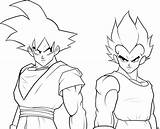 Coloring Vegeta Goku Pages Dragon Ball Games Template Library Clipart sketch template