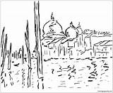 Venice Monet Coloring Pages Claude Printable Haystack Color Artist Supercoloring Drawing Online Famous Paintings Click Culture Arts Template Coloringpagesonly Impressionism sketch template