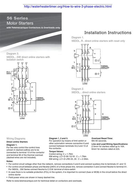 phase motor starter wiring diagram