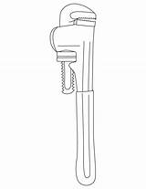 Wrench Coloring Pages Kids sketch template