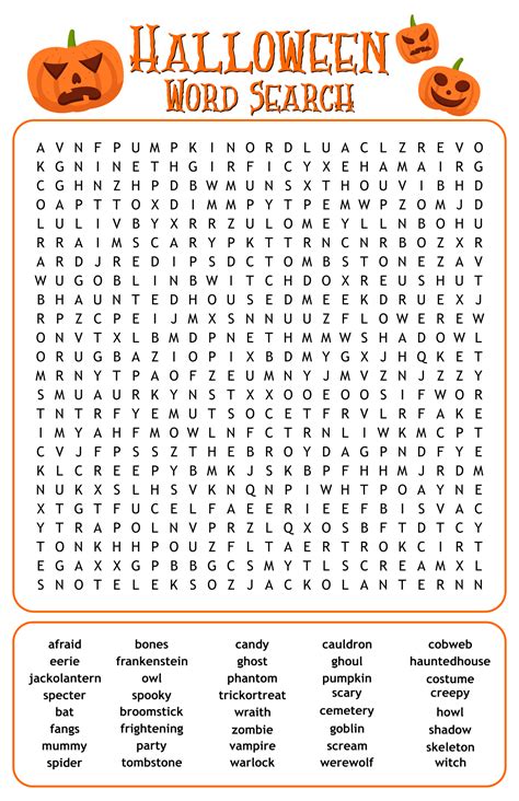 halloween word search counting printables halloween word search