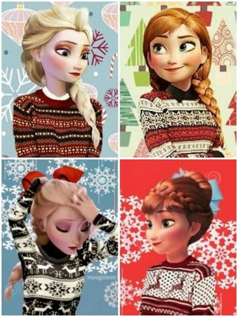 Christmas Elsa And Anna Disney Princess Photo 37953139