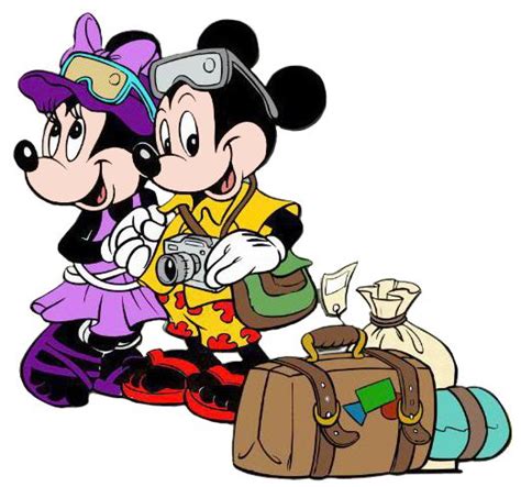 Mickey And Minnie Travel Clipart Mickey Minnie Mouse Pinterest
