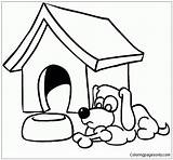 Dog House Coloring Color Pages Online Coloringpagesonly sketch template